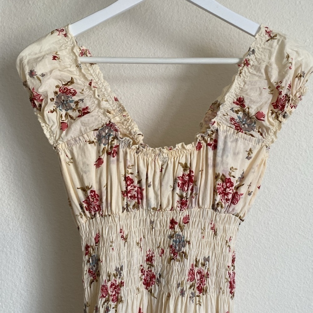AMAYA Romantic Long Floral Cotton Dress S/M - Picture 11 of 16